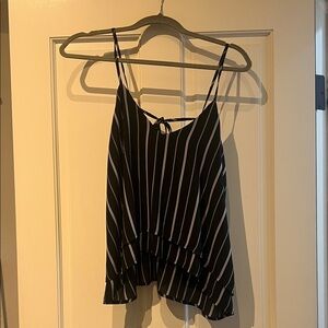 BP Black and White Striped Tank Top